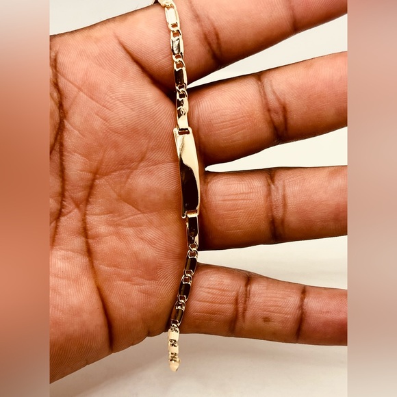 gold plated bracelet for girls cuba design - Picture 1 of 4